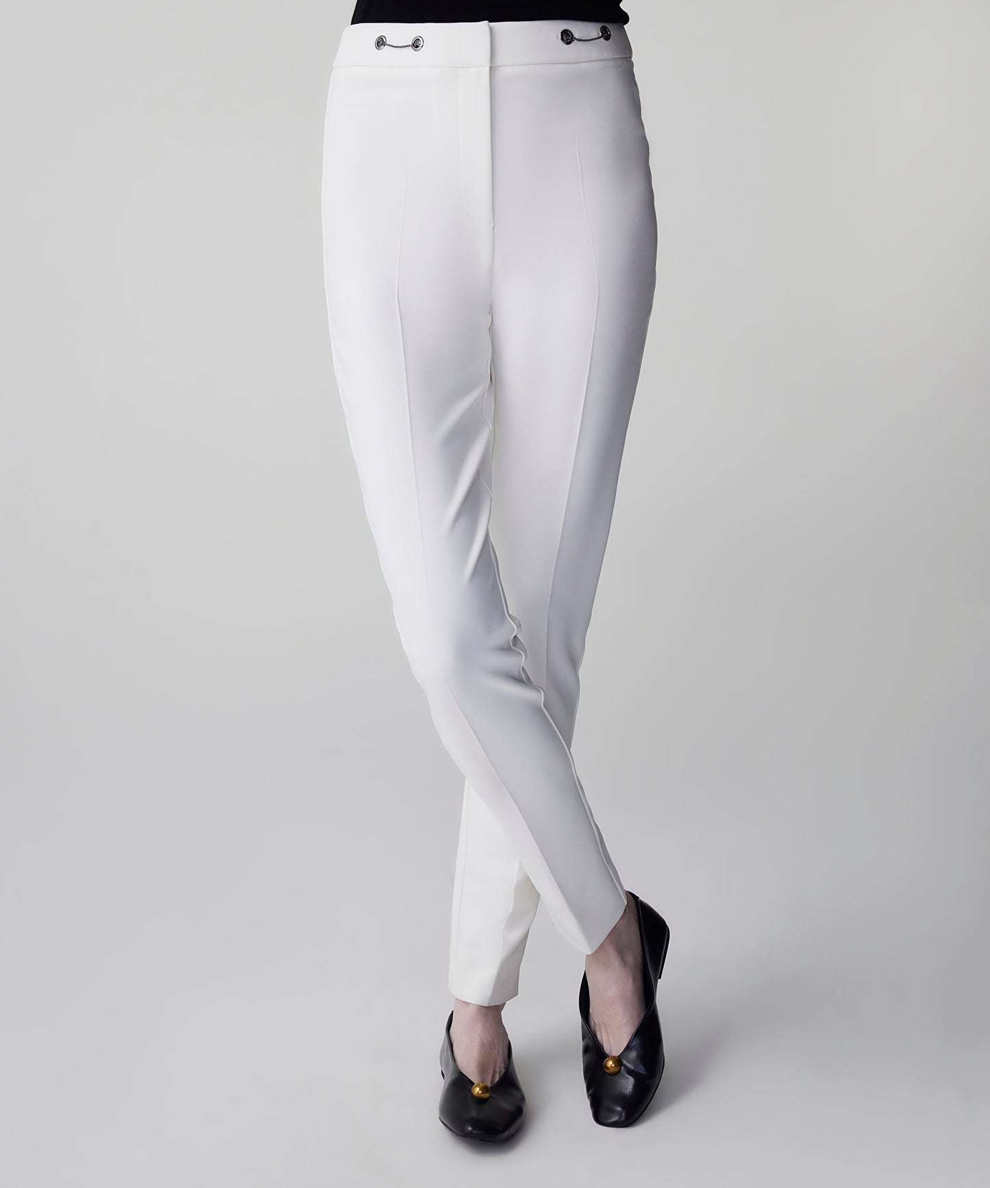 Metal Aksesuarlı Skinny Fit Pantolon