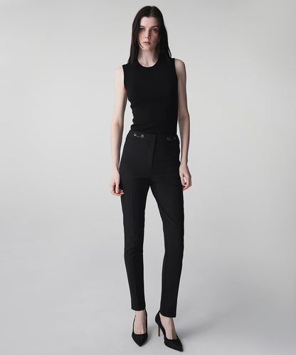 Metal Aksesuarlı Skinny Fit Pantolon