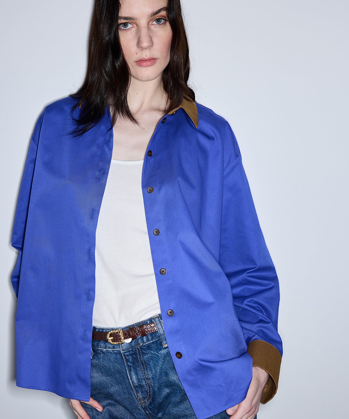 Colorblock Poplin Gömlek