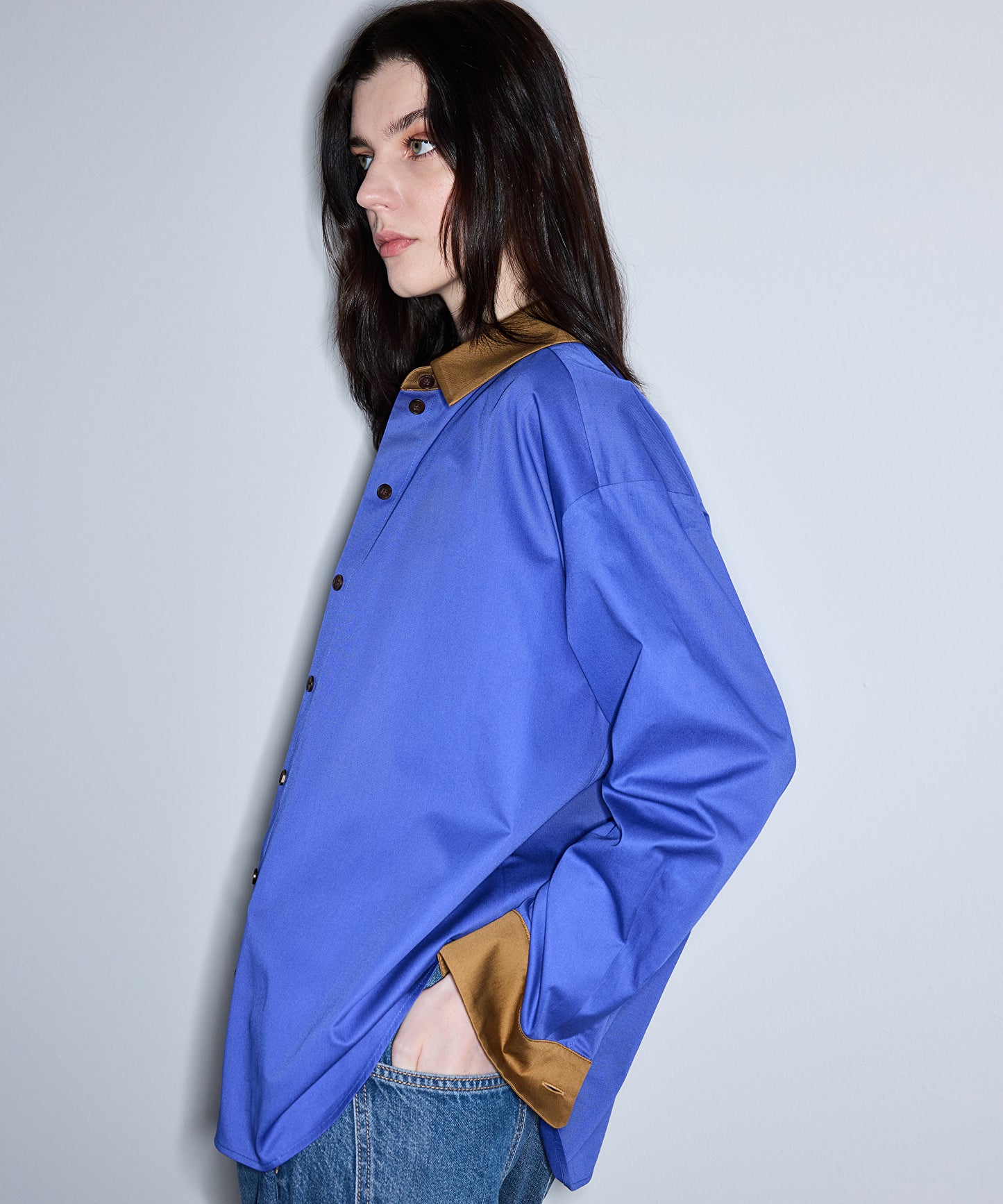 Colorblock Poplin Gömlek