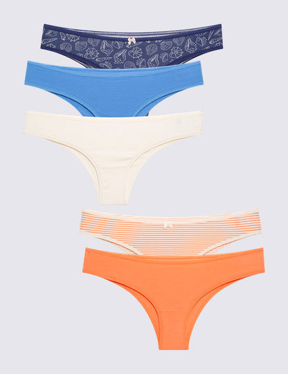 5'li Cotton Lycra® Brazilian Külot Seti