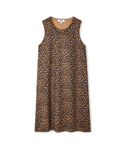 Leopar Desen Triko Elbise