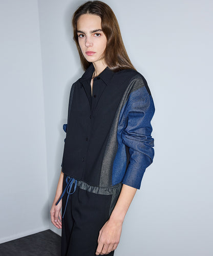 Denim Mix Colorblock Gömlek