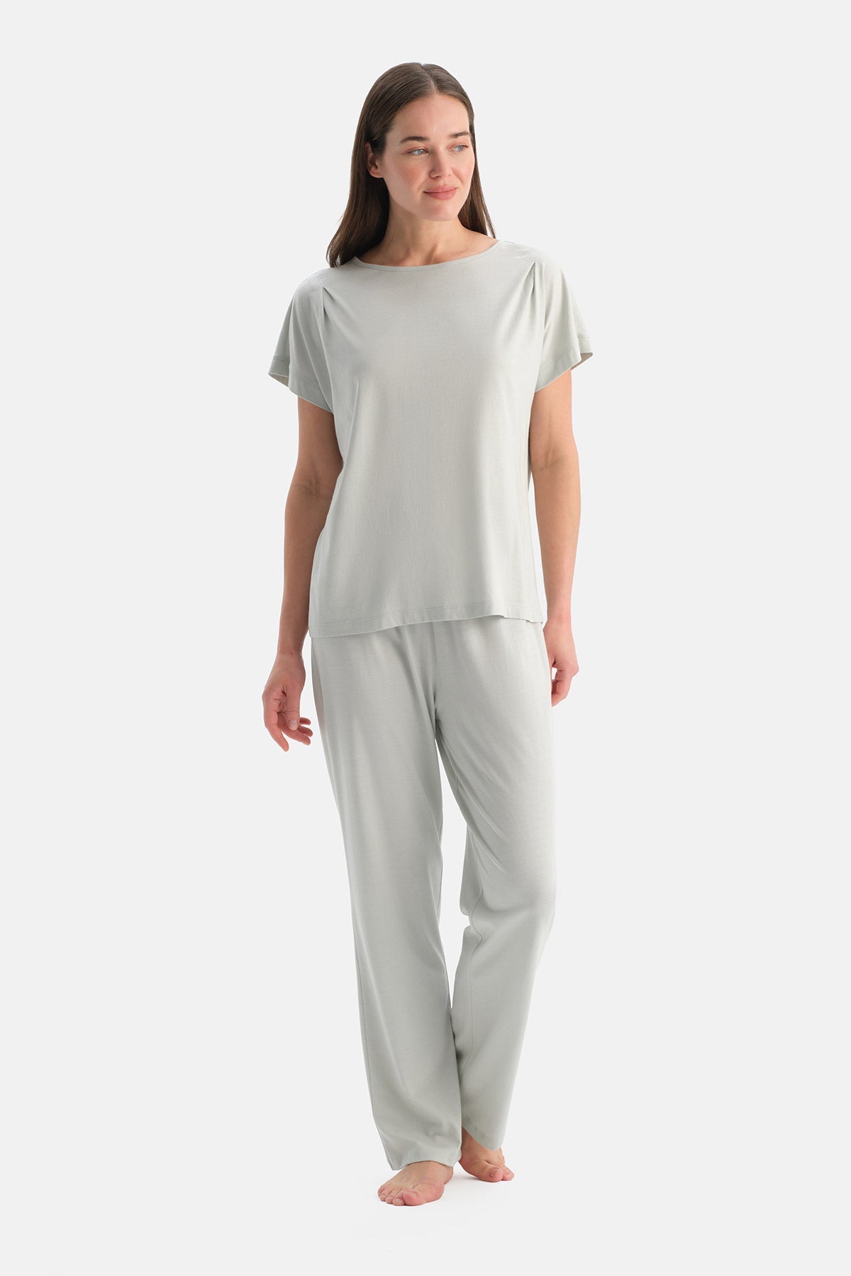 Basic Penye Modal Tişört Pantolon Takim