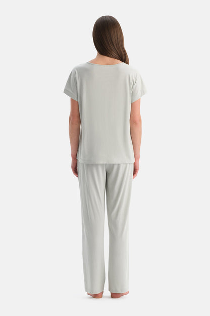 Basic Penye Modal Tişört Pantolon Takim