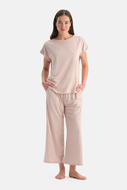 Basic Penye Modal Tişört Pantolon Takim