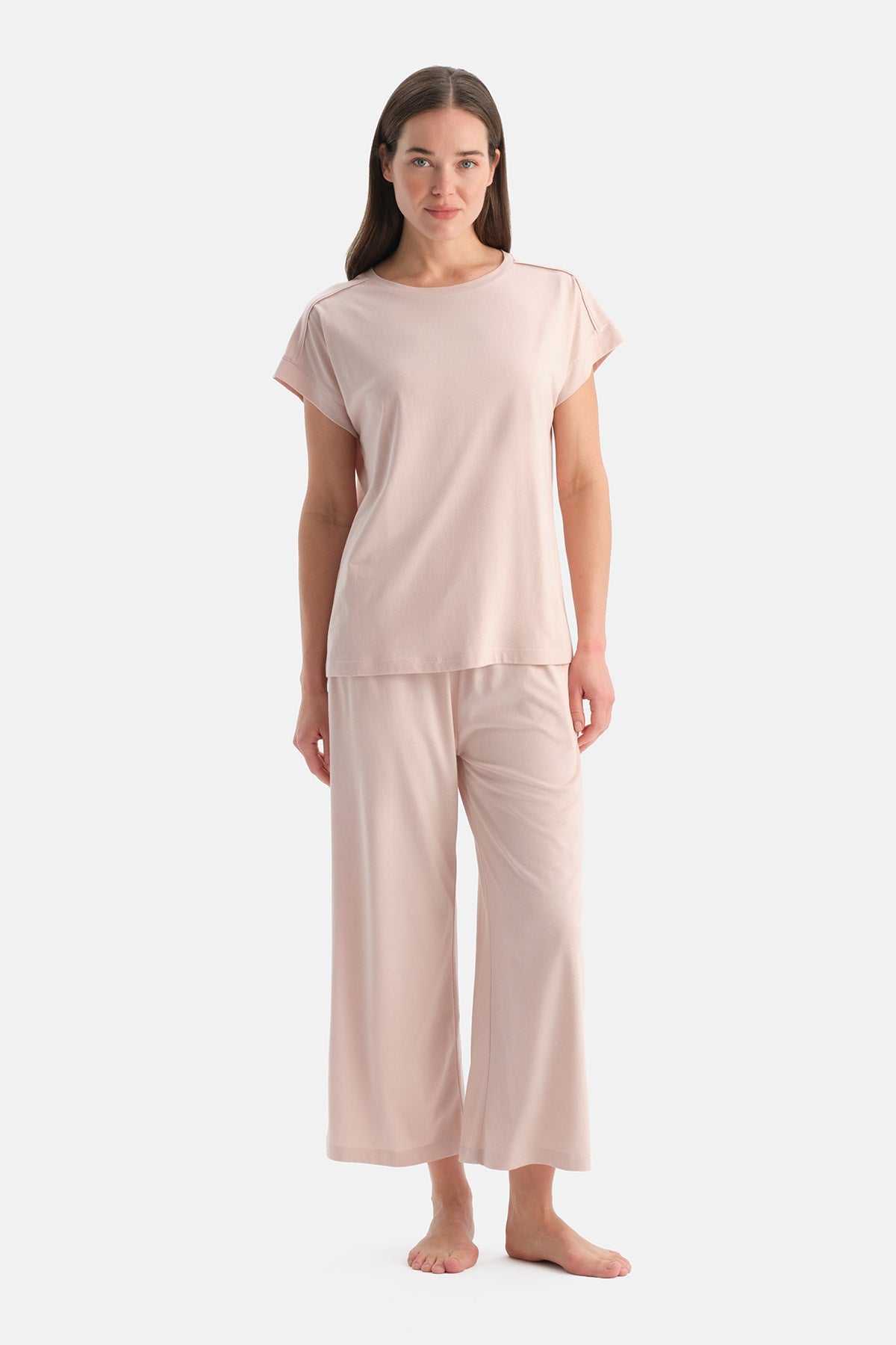 Basic Penye Modal Tişört Pantolon Takim