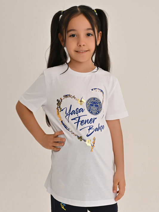 Fenerbahçe Beyaz Tribün Yaşa Fenerbahçe Varak Çocuk Tshirt