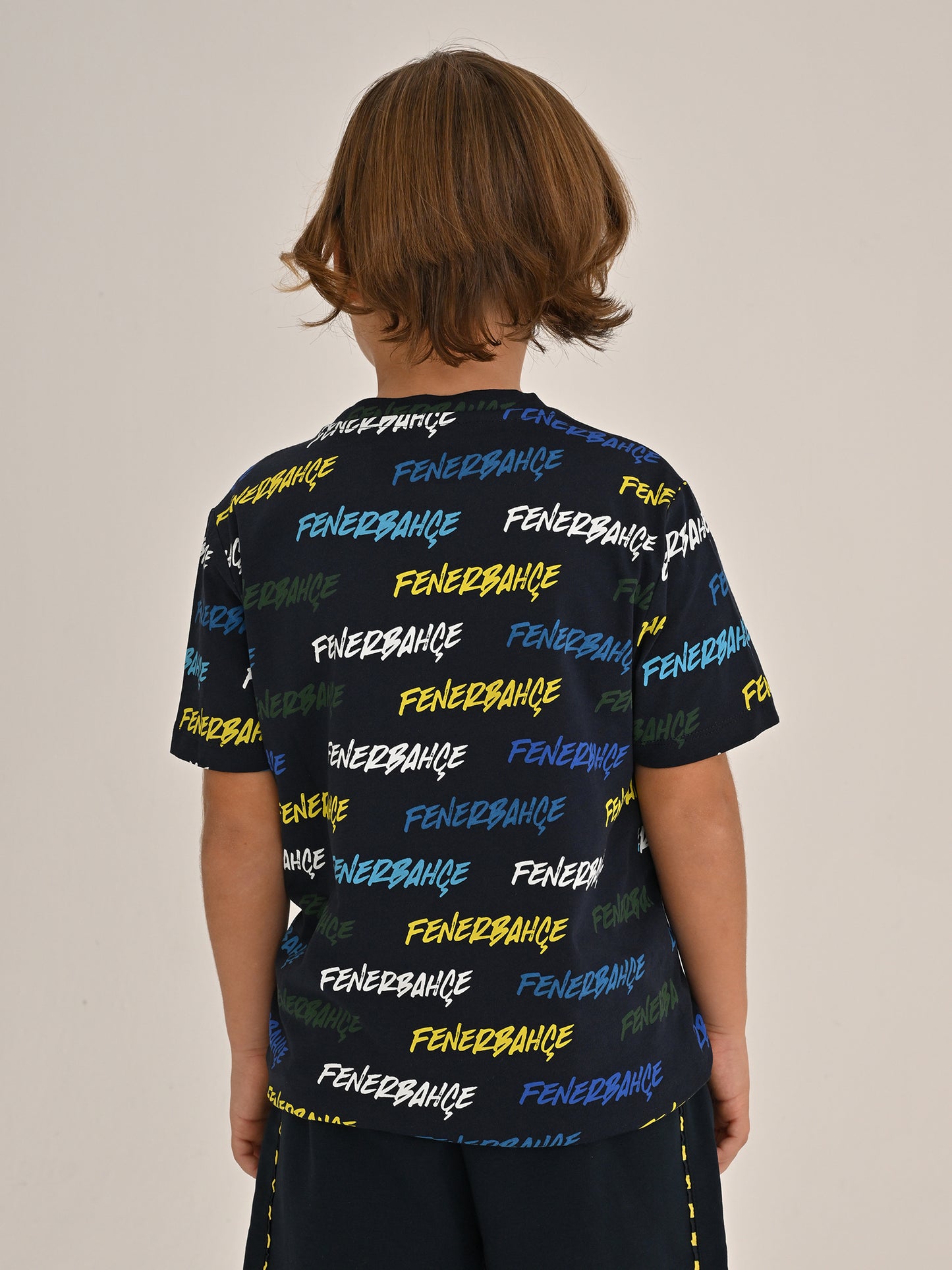 Fenerbahçe Lacivert Tribün Pattern Çocuk Tshirt