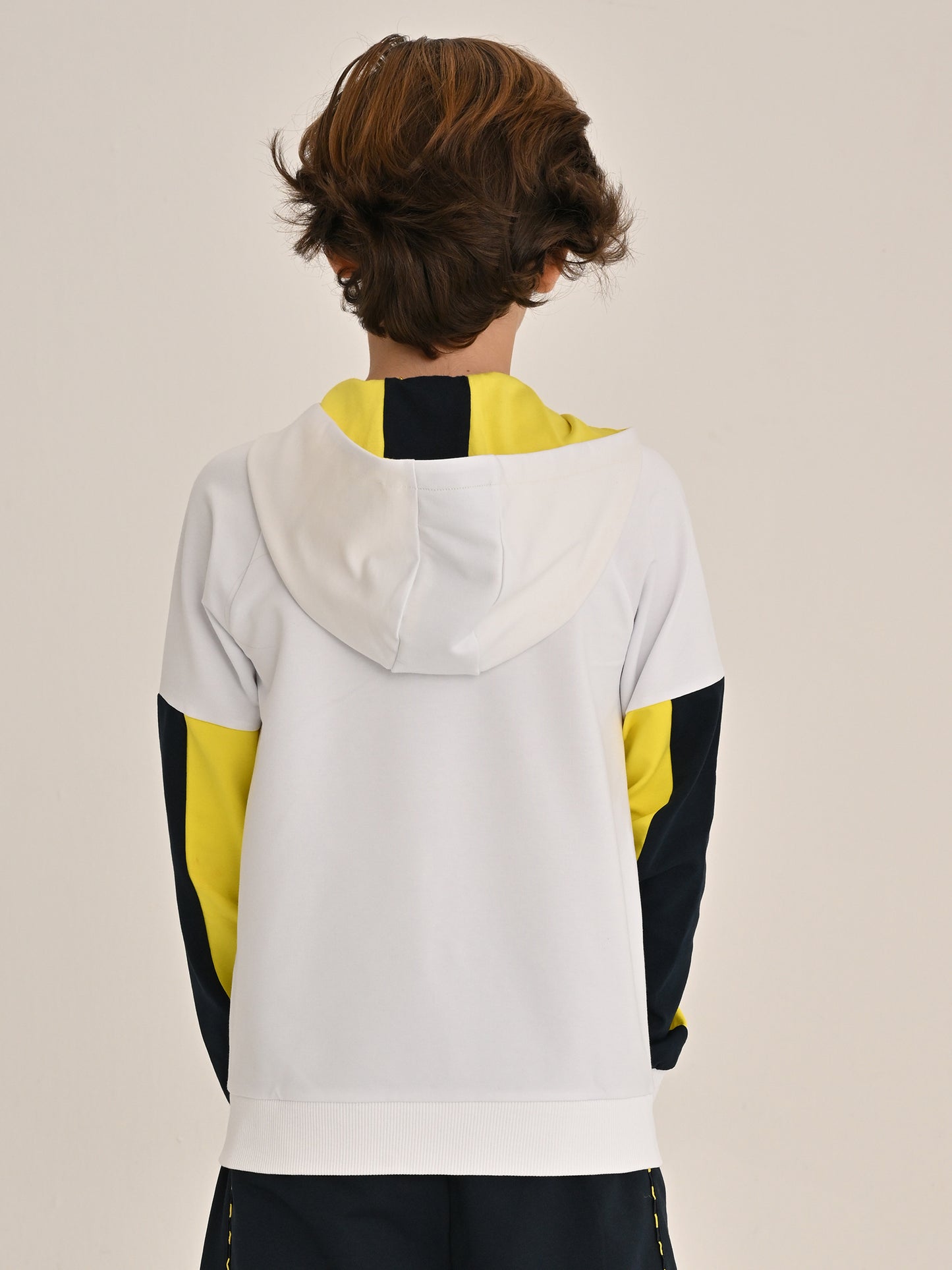 Fenerbahçe Beyaz Tribün Altı Renk Logolu Çocuk Sweatshirt