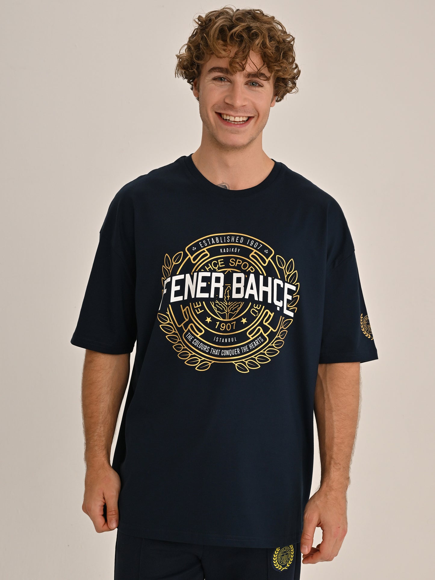 Fenerbahçe Lacivert Kolej Gold Çelenk Erkek Tshirt