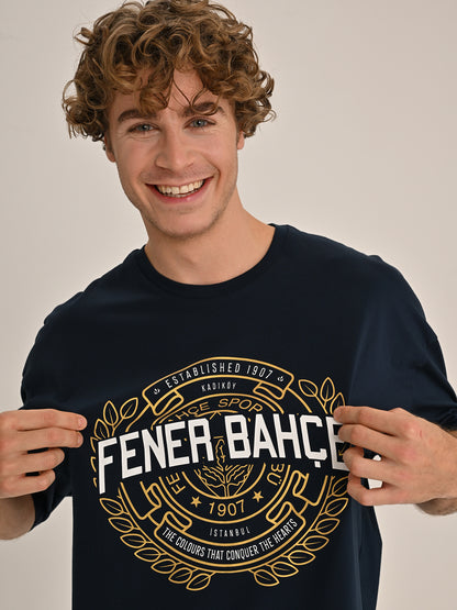 Fenerbahçe Lacivert Kolej Gold Çelenk Erkek Tshirt