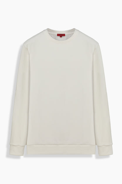Bisiklet Yaka Erkek Ekru Swatshirt