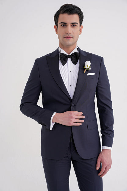 Black 077 Takim Slim Lacivert