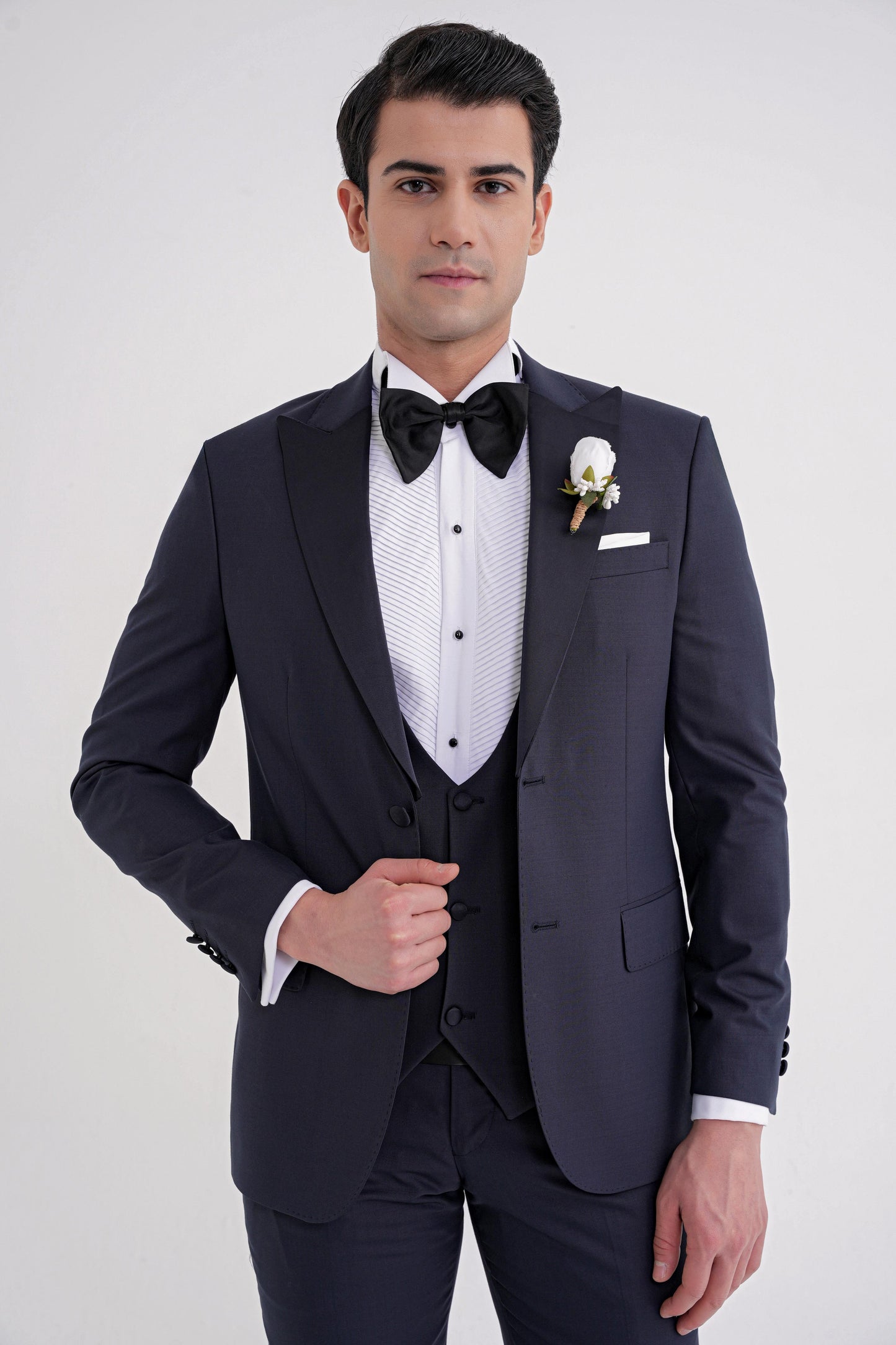 Black 077 Takim Slim Lacivert