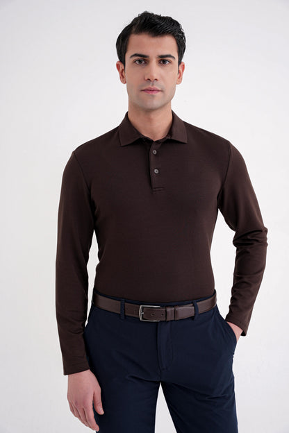 Ts 921 T-shirt Comfort Kahverengi
