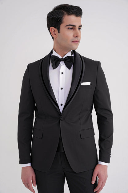 Black 073 Takim Slim Siyah