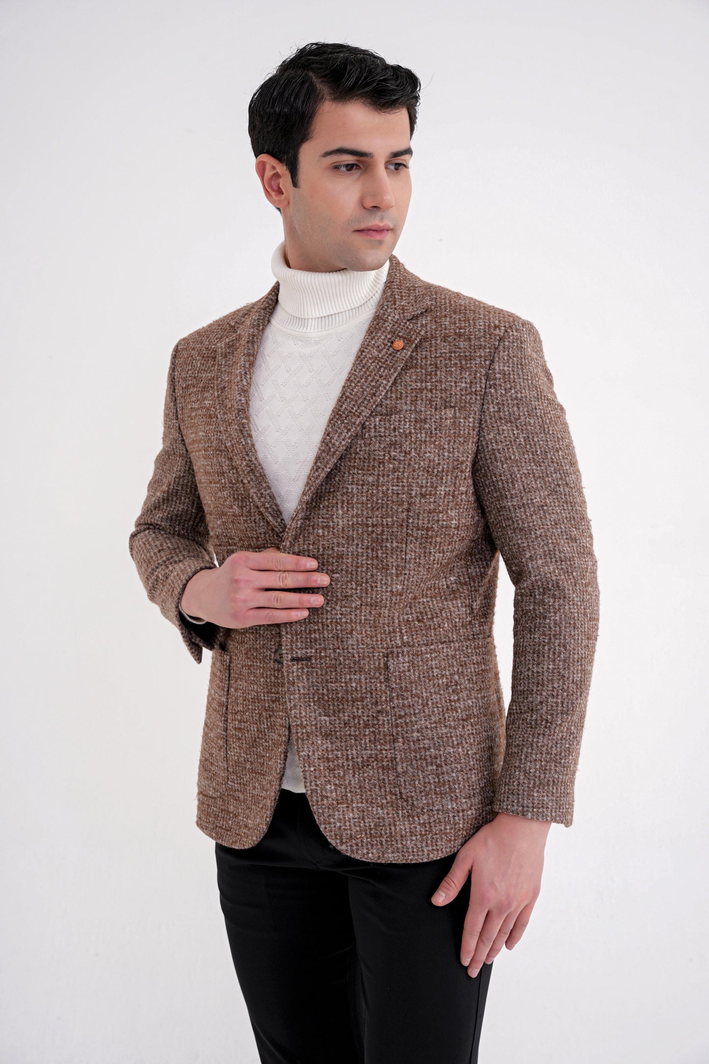 C 729 Ceket Comfort Tütün