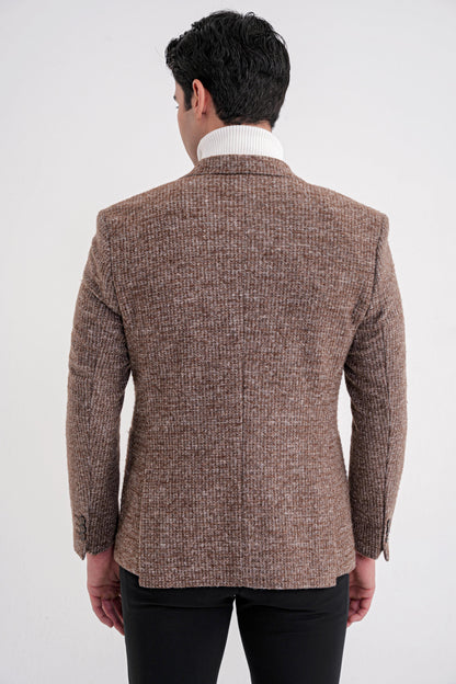 C 729 Ceket Comfort Tütün