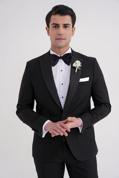 032 Slim Fit Siyah Altro Takım Elbise