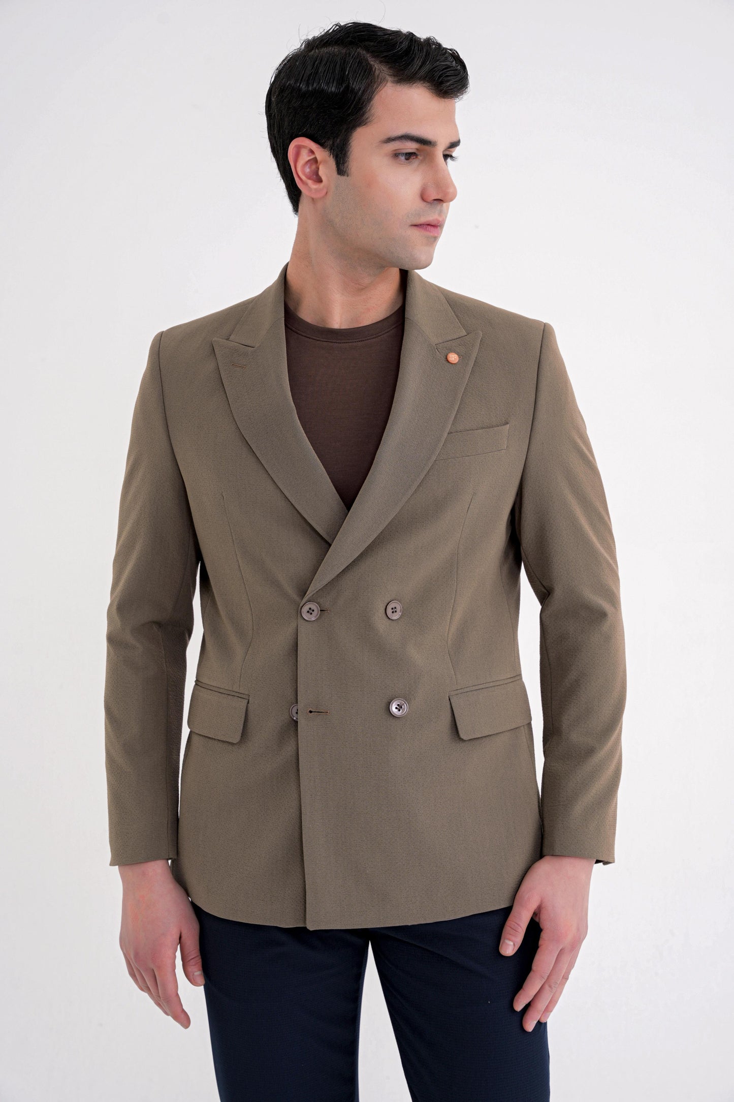 C 719 Ceket Comfort Tütün