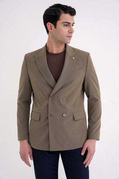 C 719 Ceket Comfort Tütün
