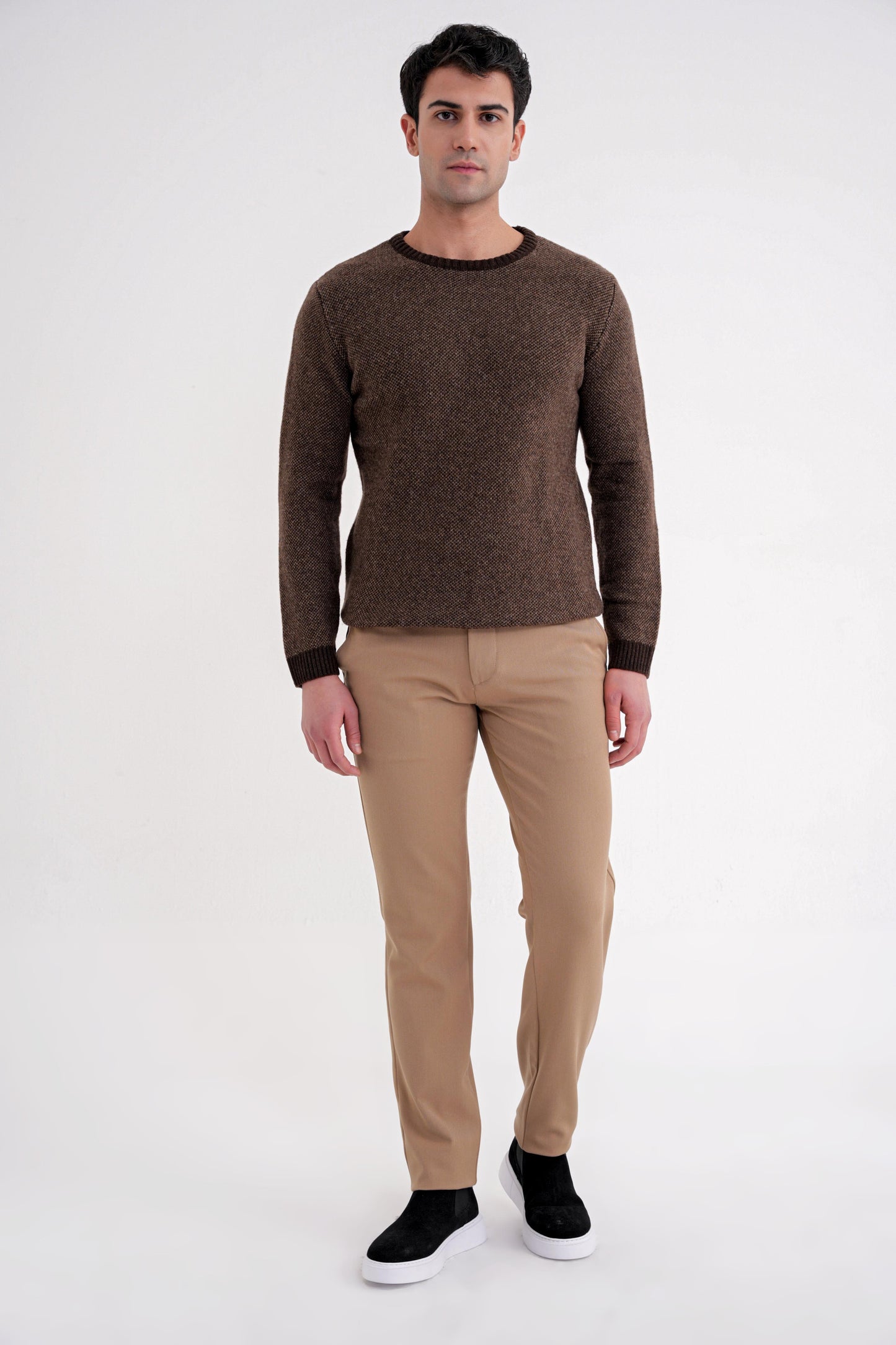 Tr 890 Triko Slim Kahverengi-vizon
