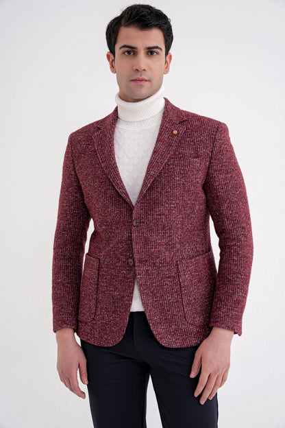 C 729 Ceket Comfort Bordo
