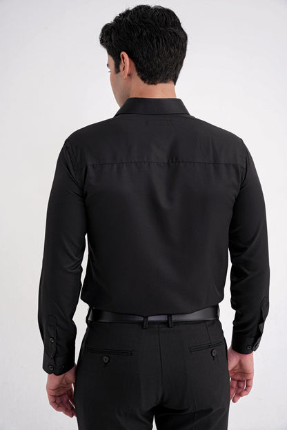 Gk 756 Gömlek Slim Siyah Klasik
