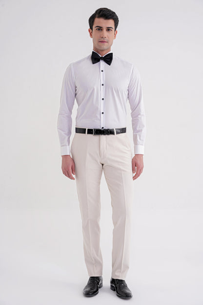 Gk 322 Slim Fit Beyaz Klasik Gömlek