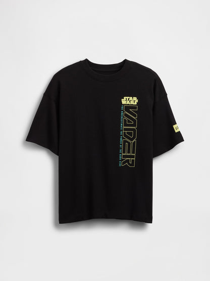 Siyah Star Wars Grafik T-shirt