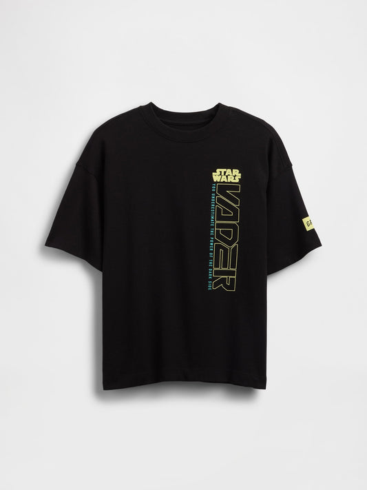 Siyah Star Wars Grafik T-shirt
