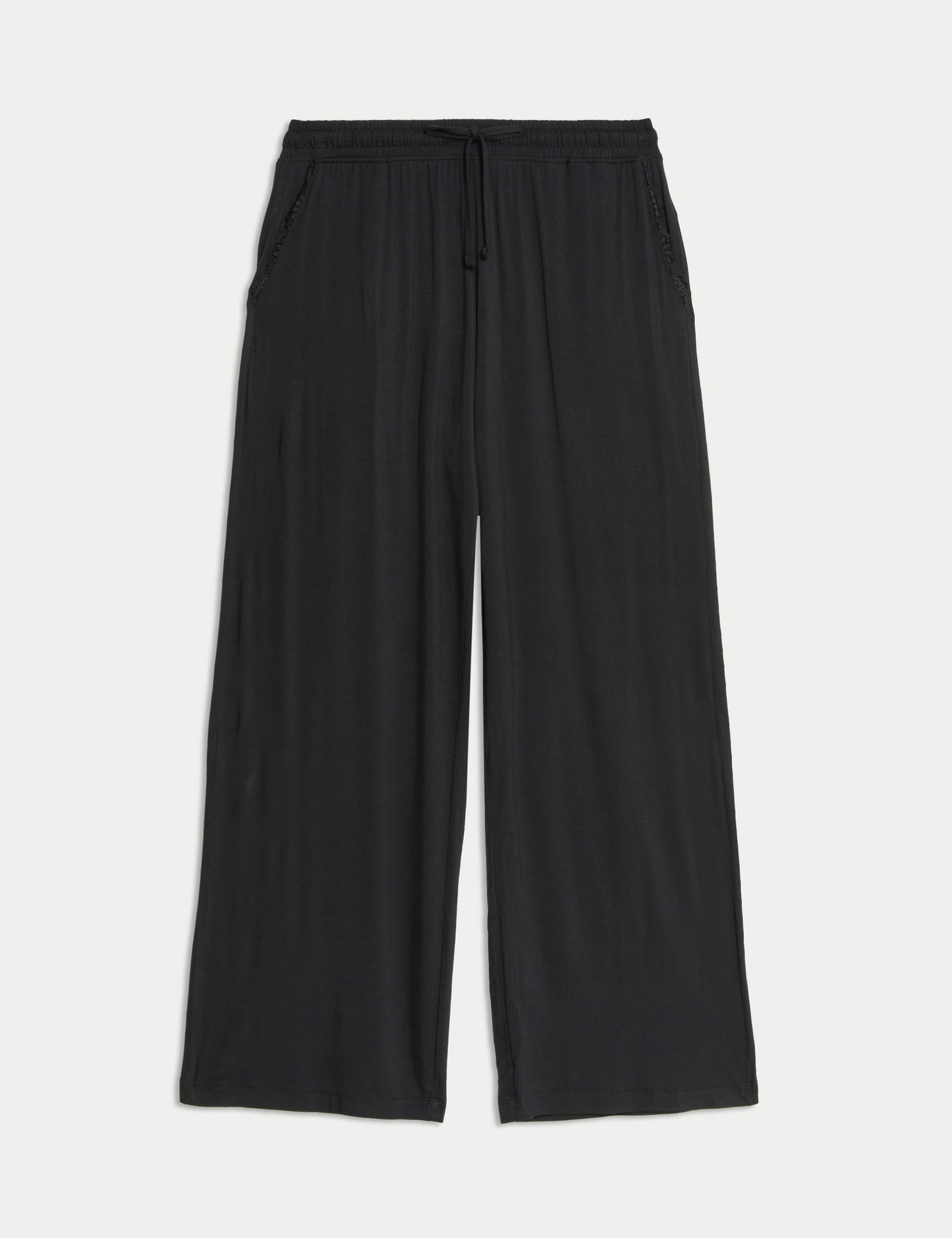 Dantel Detaylı Geniş Paça Pijama Altı