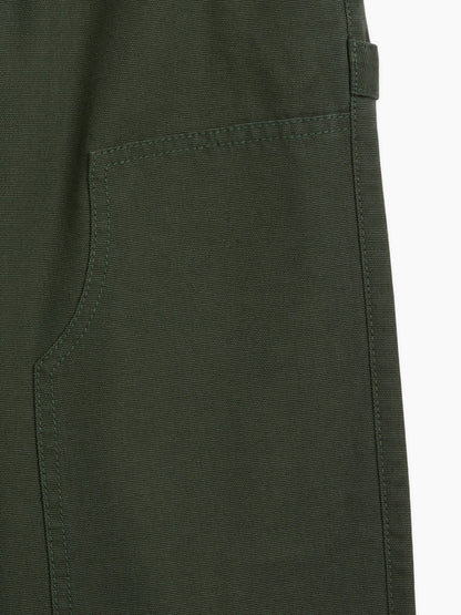 Koyu Yeşil Relaxed Pull-on Kanvas Carpenter Pantolon