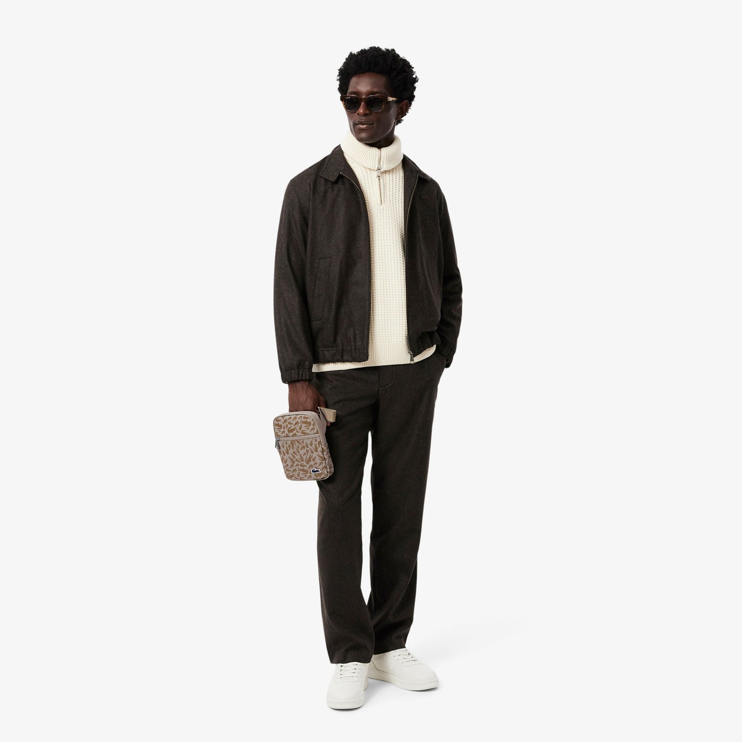 Lacoste Lcst Erkek Monogram Bej Postacı Çantası