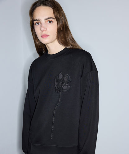 Üç Boyutlu Nakışlı Sweatshirt