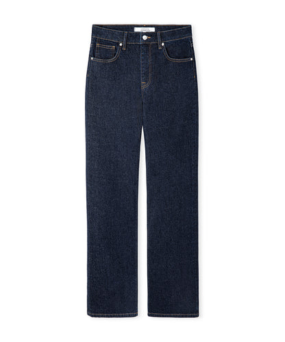 Kontrast Dikişli Straight Jean Pantolon