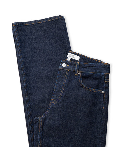 Kontrast Dikişli Straight Jean Pantolon