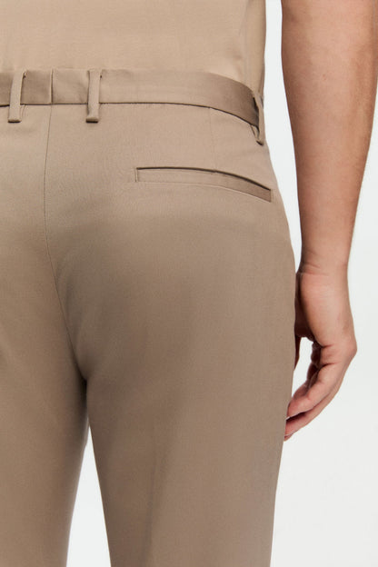 Damat Slim Fit Vizon Flanel Kumaş Pantolon