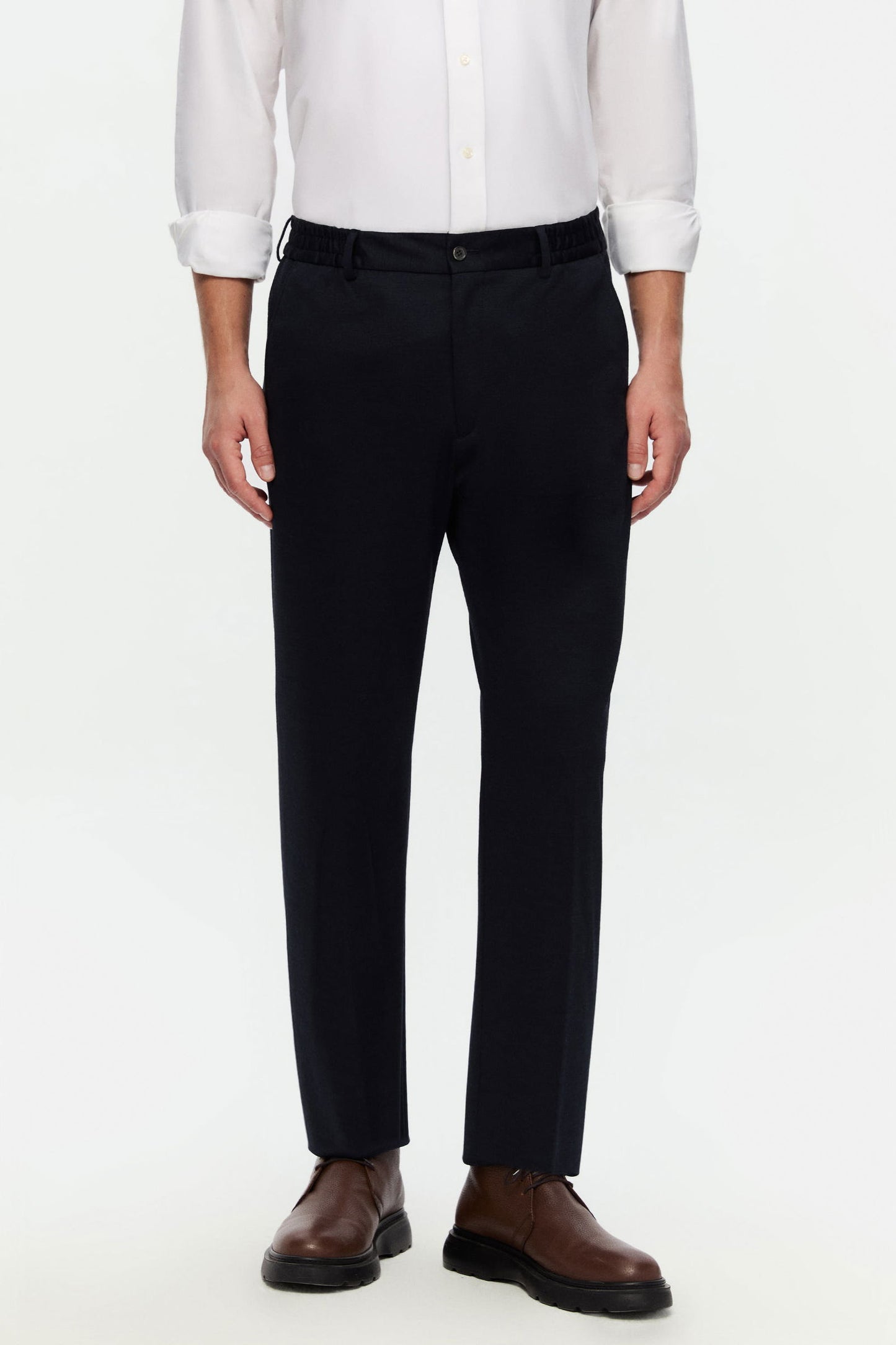 Damat Comfort Fit Siyah Düz Kumaş Pantolon