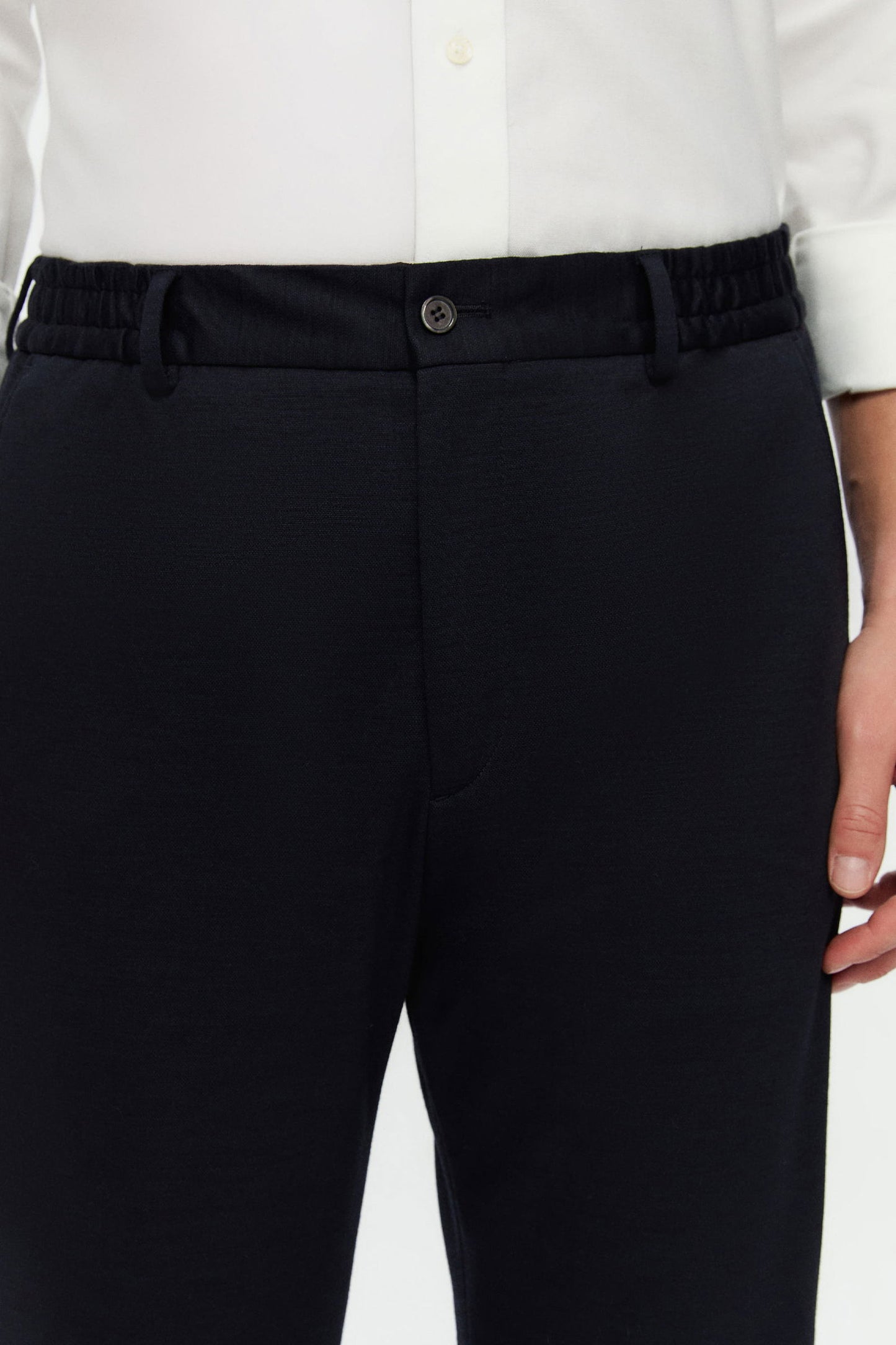 Damat Comfort Fit Siyah Düz Kumaş Pantolon