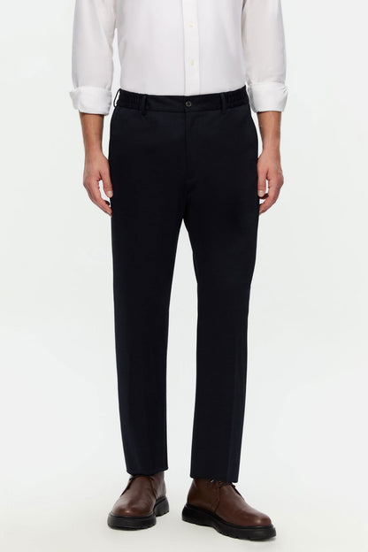 Damat Comfort Fit Siyah Düz Kumaş Pantolon