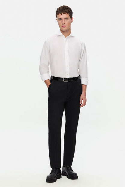 Damat Slim Fit Beyaz Düz Gömlek