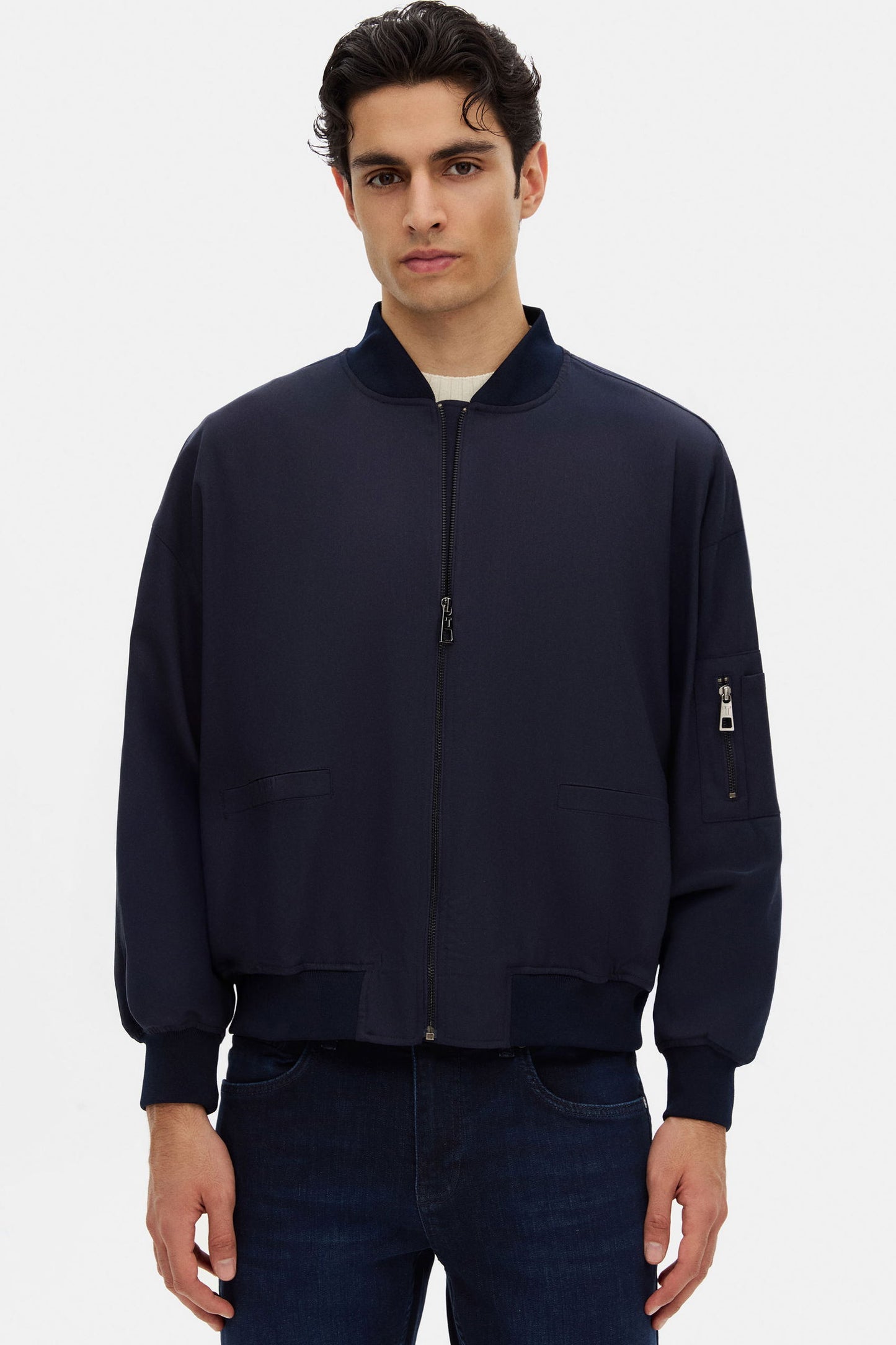 Tween Relaxed Fit Lacivert Düz Mont
