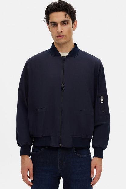 Tween Relaxed Fit Lacivert Düz Mont