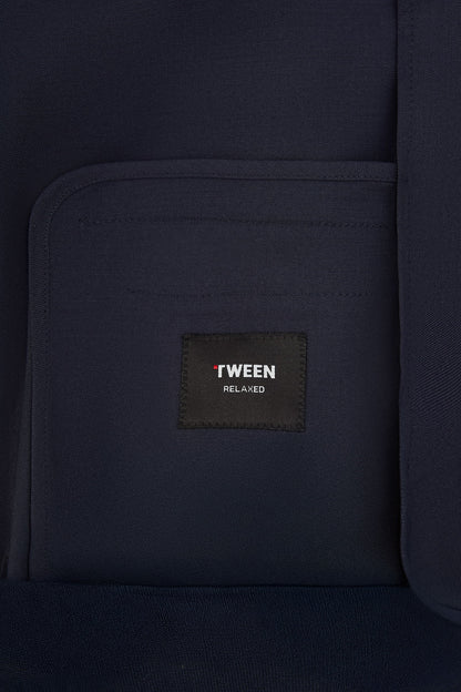 Tween Relaxed Fit Lacivert Düz Mont