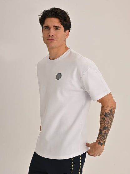 Fenerbahçe Beyaz Tribün Waffle Erkek Tshirt