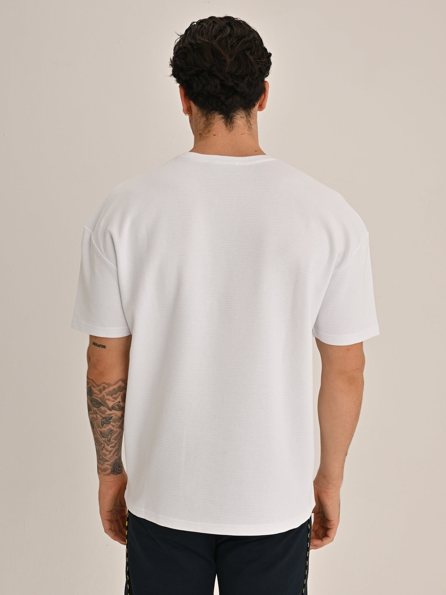 Fenerbahçe Beyaz Tribün Waffle Erkek Tshirt