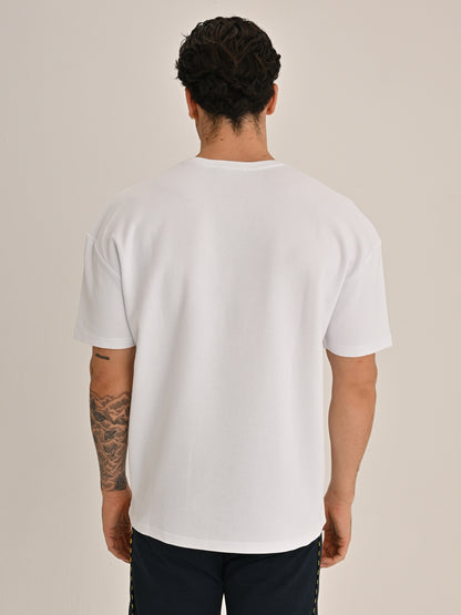 Fenerbahçe Beyaz Tribün Waffle Erkek Tshirt