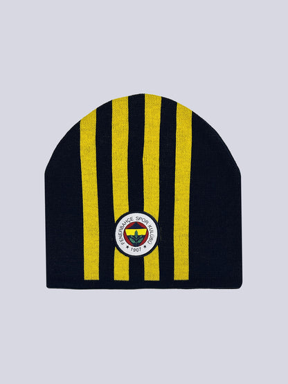 Fenerbahçe Sarı Lacivert Çubuklu Unisex Bere